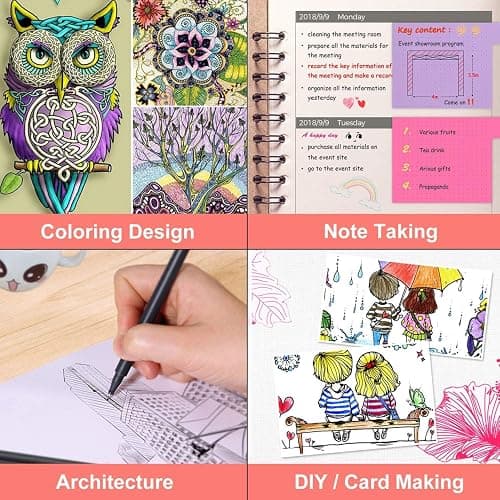 iBayam Journal Planner Fineliner Pens Fine Point 0.38mm, Cute School office | 18 Vibrant Colors, Smooth Writing, Art Markers for Bullet Journaling Note-taking Scrapbooking Calendar, Drawing Sketching Pen thumbnail 7