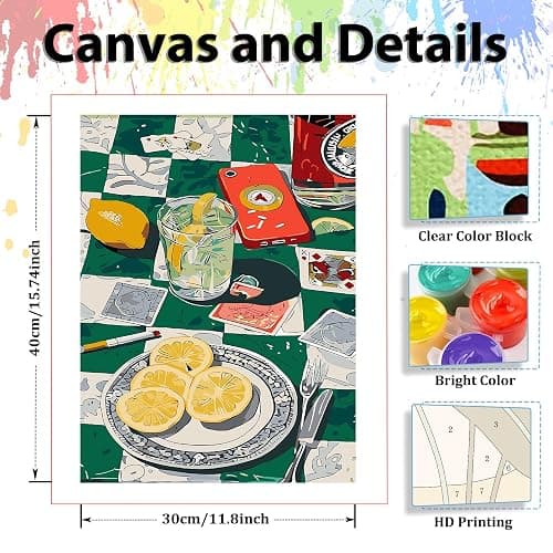 2 Pack Paint by Number Adults, Poker Paint by Numbers Kit for Adults Beginners, DIY Crafts Acrylic Painting by Number Kits Couple for Gifts Home Decor 12x16 Inch thumbnail 3