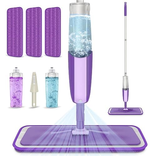 Scopa Lavapavimenti a Spruzzo, MEXERRIS Spray Mop Lavapavimenti Microfibra Mocio Pavimenti Professionale con 2 Flaconi Ricaricabili per Casa, Cucina, Legno Duro, Laminato, Legno, Ceramica - Image 1