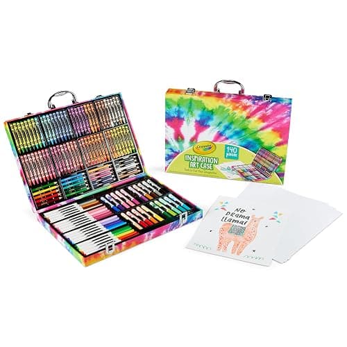 Crayola Inspiration Art Case Coloring Set - Tie-Dye (140ct), Art Supplies Set For Kids, Travel Drawing Kit, Holiday & Christmas Gift for Girls & Boys, Ages 5+ [Amazon Exclusive] thumbnail 3
