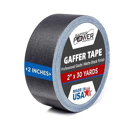 Gaffer Power Proudly Made in The USA, Real Professional Grade Gaffer Tape, Heavy Duty Gaffers Tape, Non-Reflective, Multipurpose. 2 Inches x 30 Yards, Black - Image 1