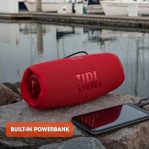 JBL CHARGE 5 - Portable Waterproof (IP67) Bluetooth Speaker with Powerbank USB Charge out, 20 hours playtime, JBL Partyboost (Blue) thumbnail 6