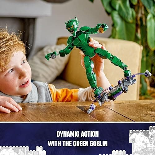 LEGO Marvel Green Goblin Construction Figure - Building Toy for Boys & Girls, Ages 8+ - Marvel Villain Action Figure W/Glider and Pumpkin Bombs - Gift for Fans - 76284 thumbnail 6