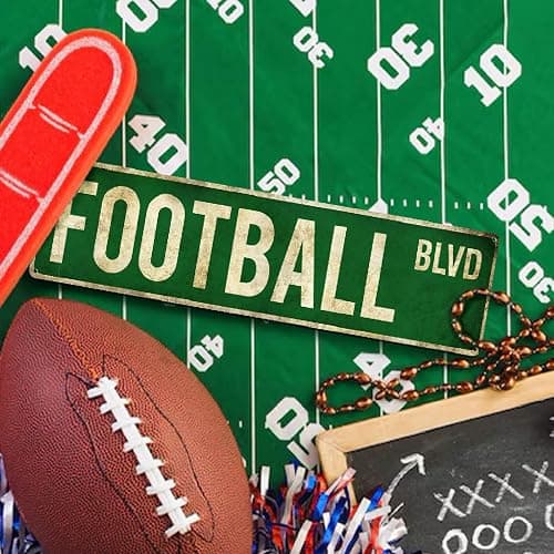 Football Gifts for Boys 8-12 Accessories Football Stuff Wall Decor for Boys Room Football Room Gear Teen Boys Birthday Christmas Vintage Wall Sign thumbnail 7