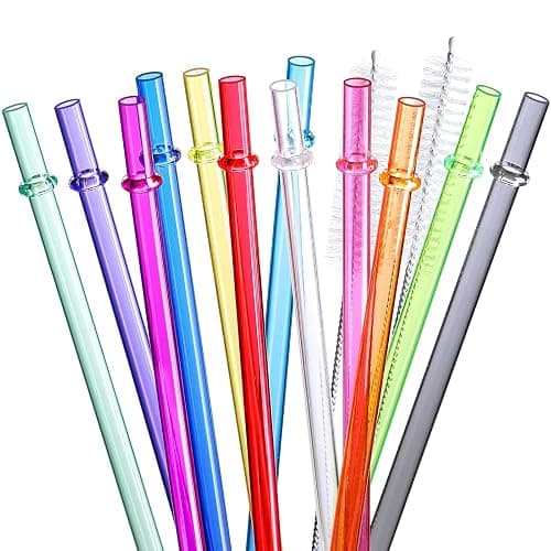 24 PCS, Reusable Straws with 4 Brushes, 10.5" Long Tritan Hard Plastic Straws, 12 Colors Translucent Replacement Drinking for 16OZ-32 OZ Tumblers, Cups, Jars, Stanley, YETI, Starbucks, BPA Free thumbnail 8