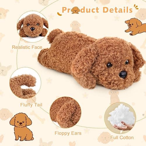 Poodle Plush Heating Pad for Period Cramps, Cute Heated Dog Stuffed Animals | Portable Electric USB Heated Pads, Heated Stuffed Animals for Teen Girls Women, Girl Gift ideas for Birthday Christmas Easter thumbnail 3