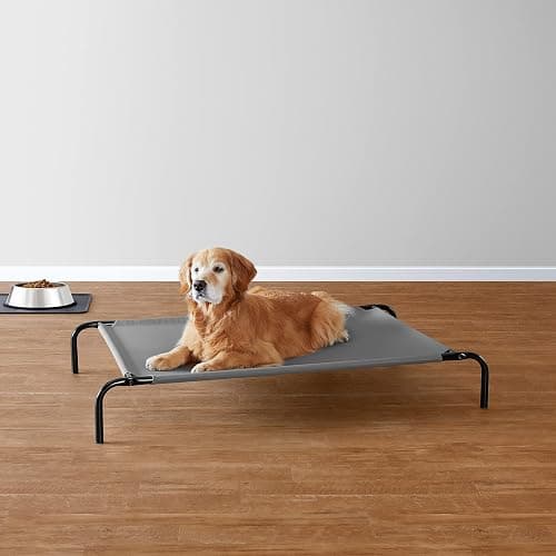 Amazon Basics Cooling Breathable Elevated Dog Bed with Metal Frame for Large Dogs, 51 x 31 x 8 Inch, Grey thumbnail 8