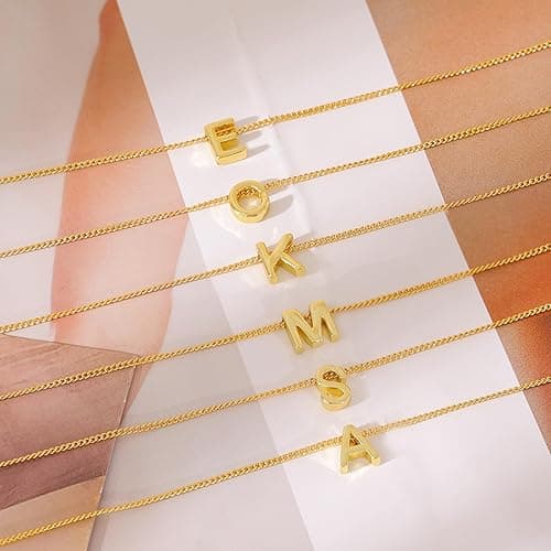 gold C necklace thumbnail 6