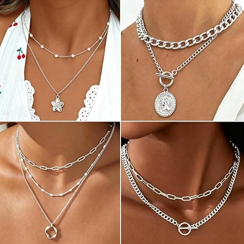 17 MILE 78 Pieces Gold Jewelry Set for Women, 9 Necklace, 24 Bracelet, 22 Earrings, 23 Knuckle Rings Gold Plated Jewerly set for Women Gift thumbnail 2