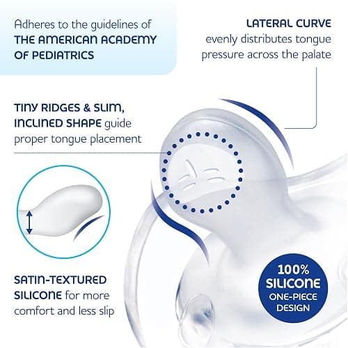 Chicco PhysioForma Orthodontic Pacifier for Babies 16-24 Months, 100% Soft Silicone, BPA Free & Breathing Support, 2-Pack with Sterilizing Case, Dark Blue Green thumbnail 4