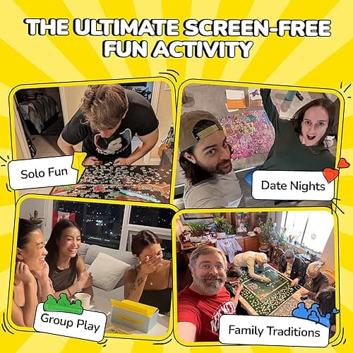 Odd Pieces Jigsaw Puzzles 1000 Pieces with Storytelling Comics, for Women, White Elephant, Mystery Puzzle for Adults & Kids - 19.7'' x 27.6'' Frameable Magic Puzzle Art (Glitch) thumbnail 9