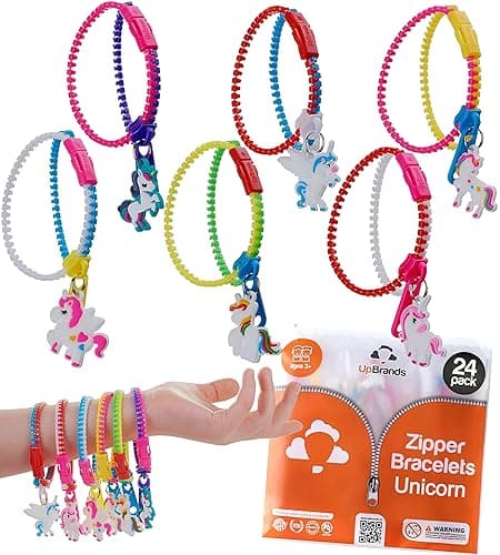 UpBrands Unicorn Zipper Bracelets Bulk Set