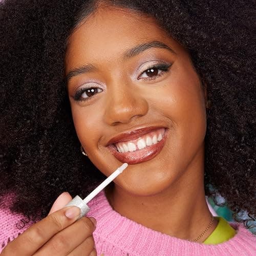 Petite 'n Pretty Makeup Set for Kids (Silver) - Face & Body Makeup for Kids, Tweens, Teens - Highlighter, Body Shimmer Glitter, Lip Gloss, Makeup Brush, Made in the USA thumbnail 2