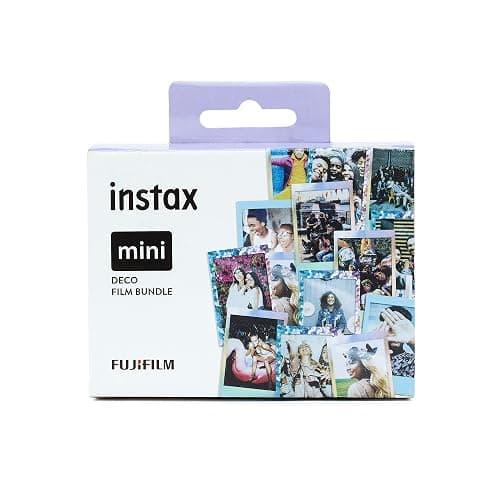 instax Limited edition 3 pack Deco mini film Bundle, Confetti, SKY Blue, Mermaid Borders, pack contains 3 x 10 shot film catridges - Image 1