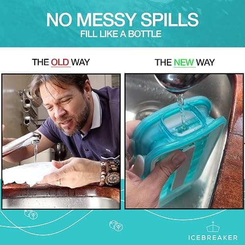 Ice Cube Tray with Lid - NO SPILL Innovative Patented Ice Tray for Freezer - NO TOUCH Silicone Ice Cube Tray for Freezer - This Ice Maker Makes 18 Cubes/Serv and 54/Day - Ice Cube Mold by ICEBREAKER thumbnail 3