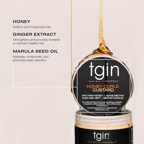 Thank God It's Natural Honey Curls Custard - 12 Oz - For Natural, Dry, Curly, Damaged Hair thumbnail 7