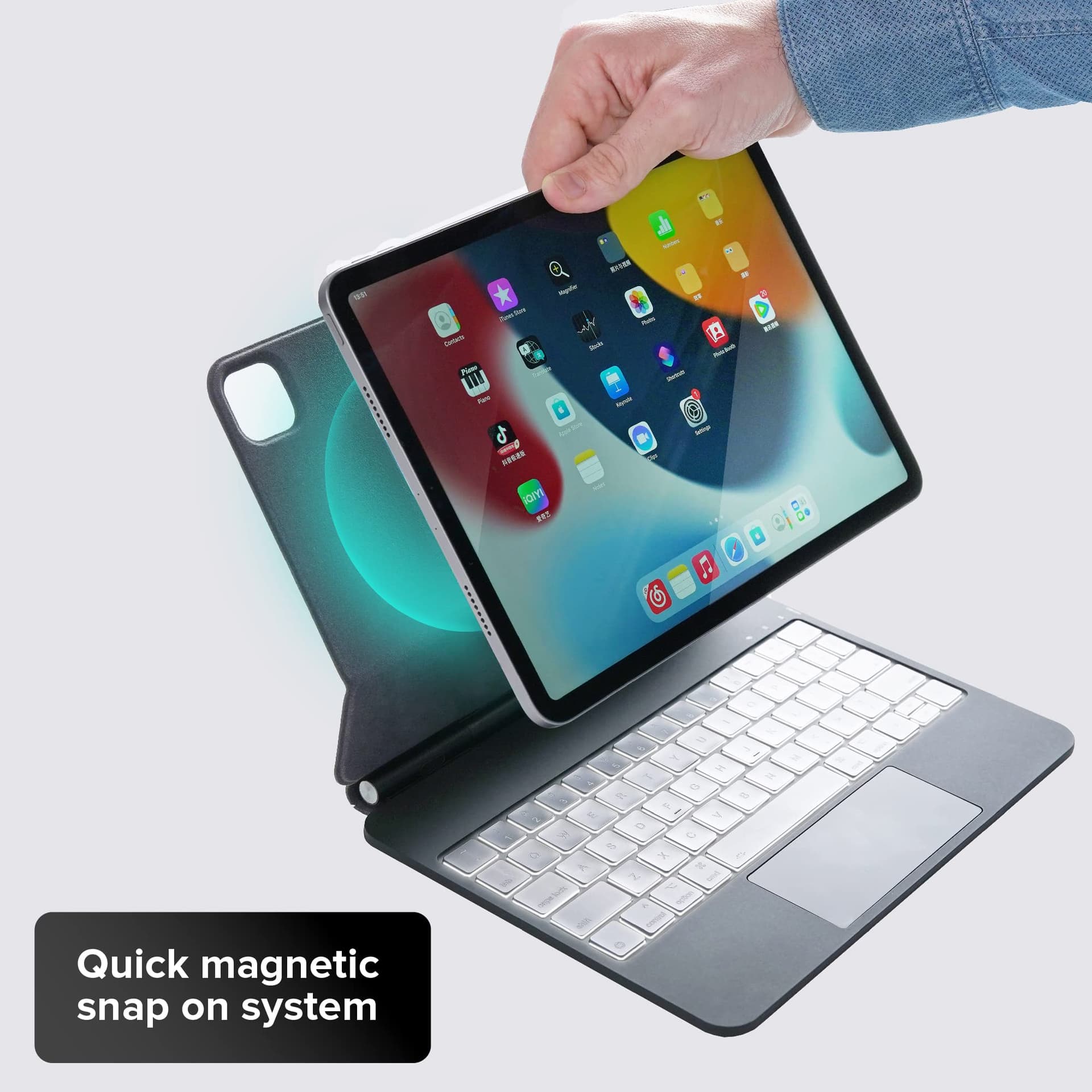 Magic Keyboard for iPad 10th Generation 2022 / iPad(A16) 11th Gen 2025, Floating Magnetic Keyboard Case Built-in Multi-Touch Trackpad Compatible with iPad 10.9 Inch 10th Gen, Backlit (Black) thumbnail 2