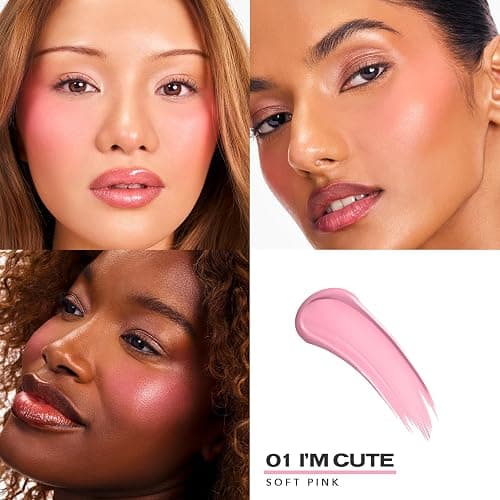 Sacheu Cheek STAY-N Liquid Blush for Cheeks — High Pigment, Buildable, Lightweight Cream Blush for Dewy & Radiant Flushed Cheeks — Long-lasting & Cruelty Free (I'm Cute) thumbnail 2