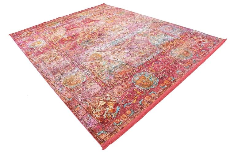 Unique Loom Baracoa Collection Area Rug - Rumba (8' 4" x 10' Rectangle, Red/ Brown) thumbnail 3