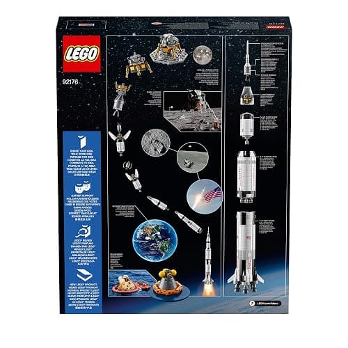 LEGO 92176 Ideas NASA Apollo Saturn V Space Rocket and Vehicles, Spaceship Collectors Building Set with Display Stand [Amazon Exclusive], 14+ years thumbnail 10