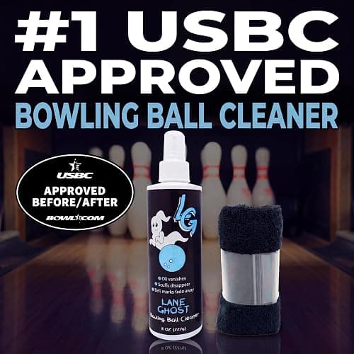 Lane Ghost Bowling Ball Cleaner Spray, USBC Approved | Removes oil, scuff and belt marks. Restores tack and extends ball lifespan. thumbnail 3