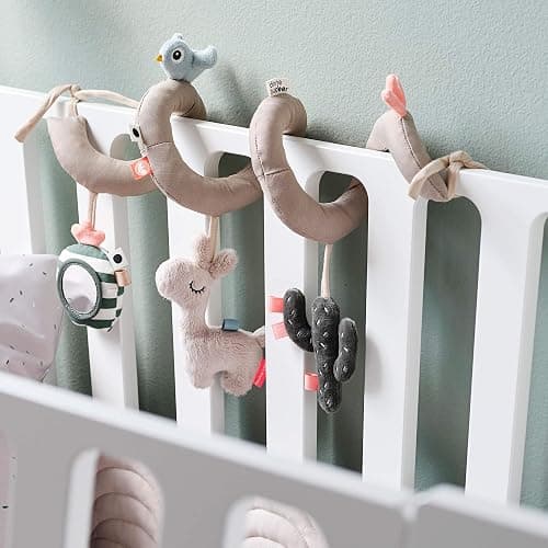 Done by Deer Lalee Sand Activity Spiral Baby Toy - Sensory Cactus, Mirror, and Crinkle Sound for Cots, Car Seats, Strollers, and Prams - Perfect Travel Companion thumbnail 2