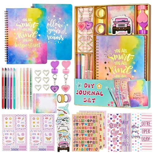 OIHEW DIY Journal Kit for Girls - 2PC Stocking Stuffers for Teen Girls, Stationary & Diary Set, Christmas Birthday Gifts for 8 9 10 11 12 13 14 Year Old Girls, Scrapbook Supplies Art and Crafts Toy Kit thumbnail 9