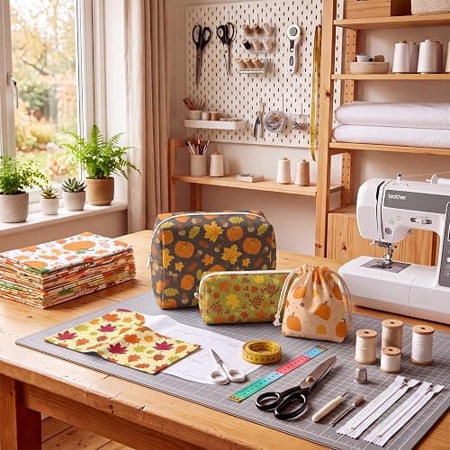Irenare 24 Pcs Fall Fabric Bundles, 18 x 22 Inch Fat Quarters, Thanksgiving | Soft Polyester Fabric, Pumpkins Autumn Leaves Desgin, Pre-cut, DIY Crafts Material, Handmade Sewing Projects, Harvest Party thumbnail 4