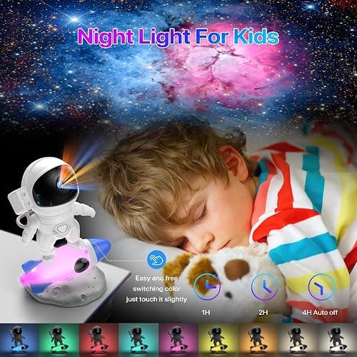FlyLily Galaxy Projector, 12 in 1 HD Planetarium Astronaut Galaxy Projector for Bedroom, Galaxy Star Night Light Projector for Kids Adults Gaming Room/Party/Home Décor thumbnail 3
