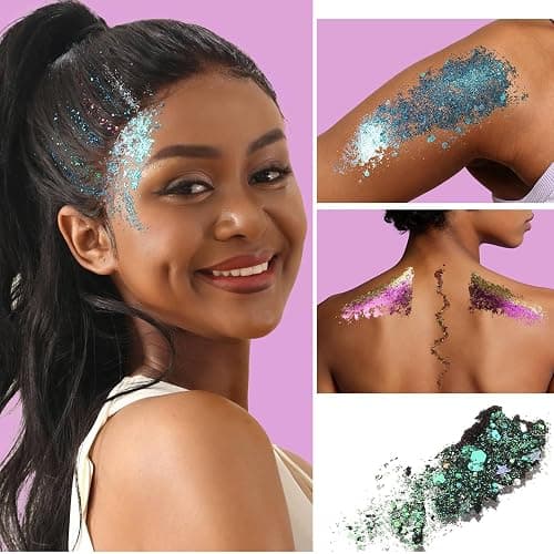 BelleFlair 40 Colores Paleta de Sombras de Ojos con Brillo, Paleta de Maquillaje para Rostro y Cuerpo, Gel Brillo de Sombras de Ojos, Paleta de Maquillaje para Adultos Niños, Set de Maquillaje de thumbnail 6