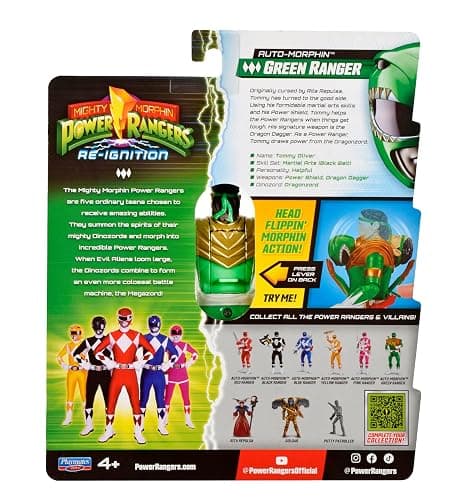 Power Rangers Re-Ignition 6 Inch Action Figure Auto Morphin - Green Ranger thumbnail 7