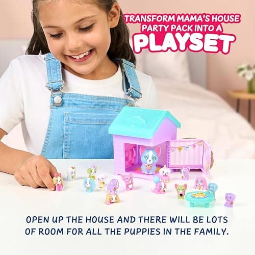 Little Live Pets Dog House Playset, Mama Surprise Families Puppy Party Pack, 15 Mini Collectible Puppies, Fold-Out Dog Playset Toy Gift for Kids 5+ thumbnail 5