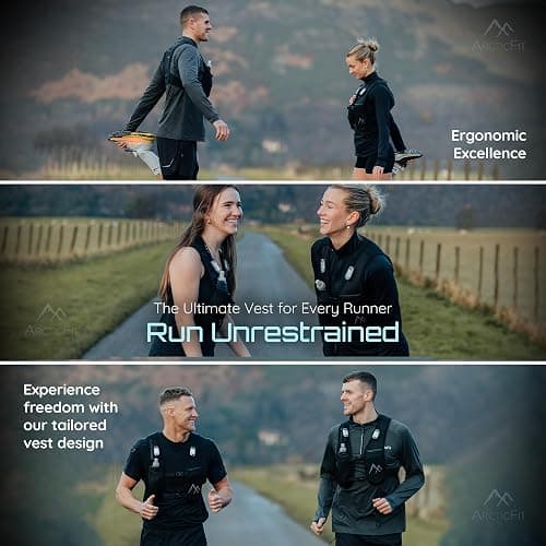 ArcticFit LED Running Vest - Adjustable Unisex Reflective Vest with Phone Holder and Storage - Lightweight and Durable Running Backpack Alternative - Hydration Vest thumbnail 4