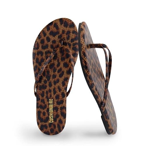 CUSHIONAIRE Cruise Lightweight Womens Flip Flops, Comfortable Beach Sandals for Women with Cushioned Footbed & Flexible Slip On Design - Image 1