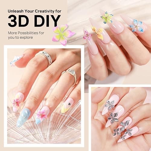 MIZHSE 3D Nail Molds for Nail Art, 1PC Silicone 3D Flower Charm Nail Molds for 3D Sculpting Molding Gel Nail Desgin Home DIY Manicure thumbnail 6