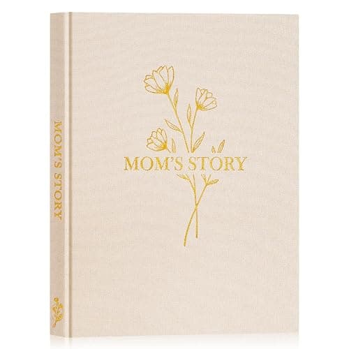 Lanpn Mom Life Story Book Journal with 270+ Prompts, Linen Hardcover Mother Story Guided Journal, Mom Memory Keepsake Book to Fill Out, Gift for Mom Mother's Day Birthday Christmas, Beige - Image 1