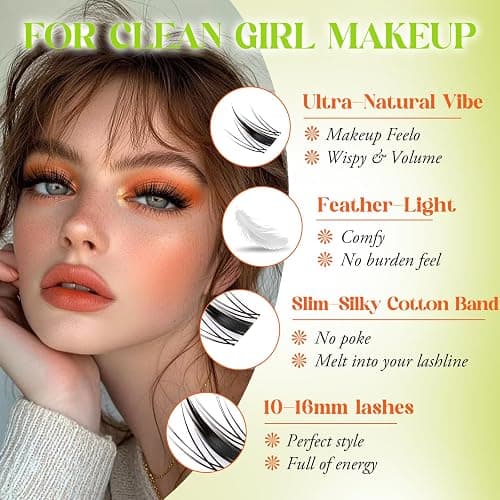 Fonoid Lash Clusters 320 Pcs Manga Lash Clusters 10-16mm Eyelash Clusters C Curl Cluster Eyelash Extensions Soft Comfortable Individual Lashes For DIY At Home（Manga A1) thumbnail 2