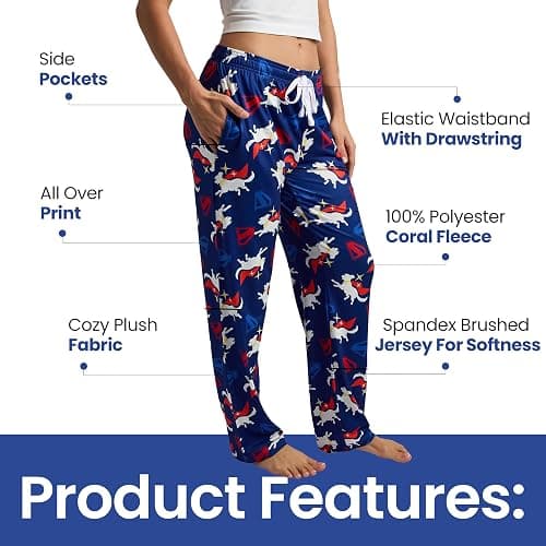 Bioworld Supergirl Movie (2026) Super Krypto All-Over Print Women's Sleep Pajama Pants thumbnail 4