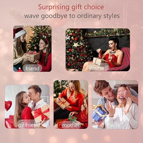 Hair Curling Wand, 13-25MM Tapered Curling Iron, Professional Ceramic Hair Curler Wand with Heat-Resistant Glove, Dual Voltage (Rose Gold) thumbnail 7