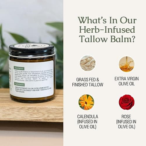 Hearth & Homestead Whipped Beef Tallow for Skin & Face, Unscented, 2.6oz | 100% Grass Fed & Finished, Eczema Cream & Body Butter, Only Organic Ingredients, For Skin & Face thumbnail 9
