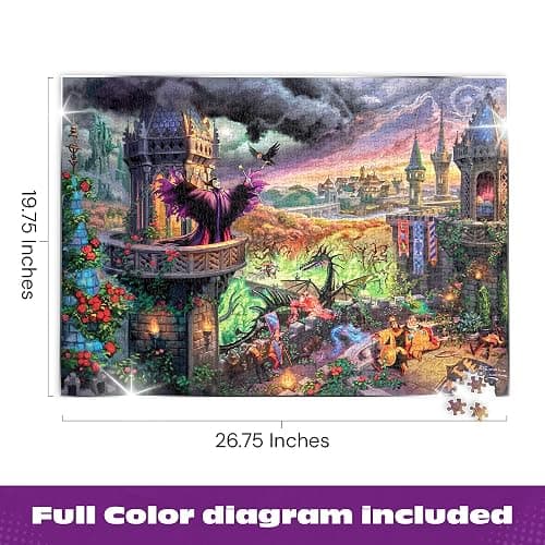 Buffalo Games - Silver Select Thomas Kinkade Disney Maleficent 1000 Piece Jigsaw Puzzle for Adults thumbnail 2