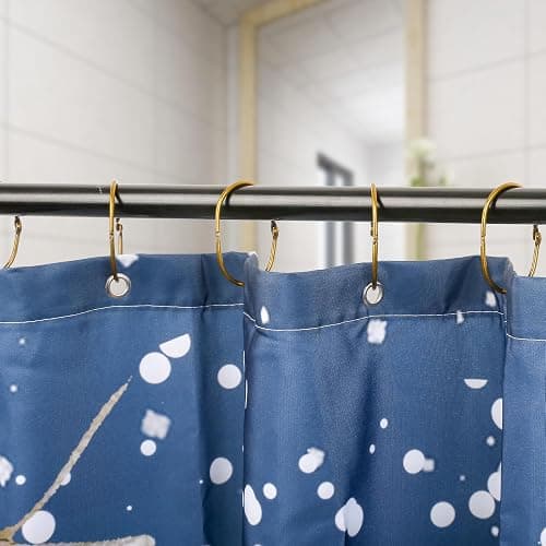 20Pcs Shower Curtain Hooks,Metal Oval Shower Curtain Hooks Roman Rings | Rustproof Decorative Shower Curtain Rings for Bathroom, Bathtub, Window, Balcony (20, Oval-Bronze) thumbnail 5
