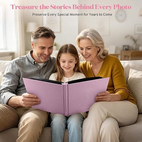 Photo Album 6x4 600 Photos Large Capacity, Linen Cover with Floral Pattern | Acid-Free Slip-in Photo Book Holds Horizontal Vertical Pictures for Family, Wedding, Baby, Anniversary & Travel Memory thumbnail 7