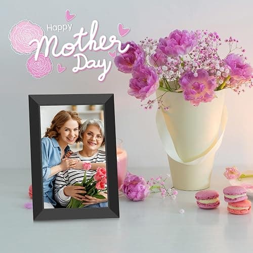 BIGASUO Digital Picture Frame, 10.1" Frameo Digital Frame WiFi with 32GB Memory, 1280x800 IPS Touch Screen, Send Photos/Videos from Your Phone Anywhere, Photo Gifts for Parents and Grandparents thumbnail 9