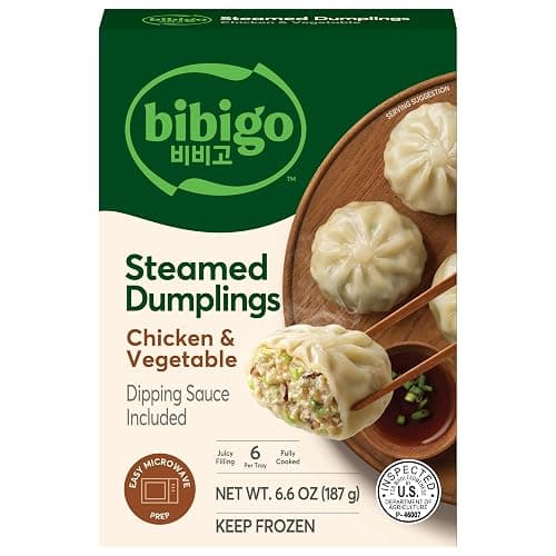 Bibigo Chicken and Vegetable Steamed Dumplings, 6.6 Oz - Image 1