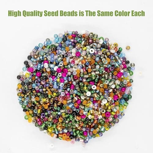 Ybxjges 24000Pcs 2mm Glass Seed Beads Kit, with 28 Colors Small Beads Kit for Girls,Women and Adults,Bracelets, Necklaces,Earring,Jewelry Making Supplies thumbnail 4