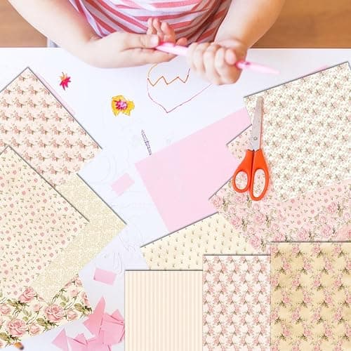 36 Blatt Scrapbook Papier Blumen Muster – Vintage Scrapbooking Papier 15x15cm, Dekorpapier mit Blumenmotiv für Journal, Fotoalbum & Decoupage, Bastelpapier für DIY & Craft-Projekte thumbnail 5