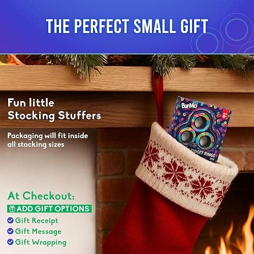 BUNMO Magnetic Rings Stocking Stuffers for Teens - Fidget Toys Adults - Stocking Stuffers for Boys - Magnetic Fidget Rings - Improved Stronger Magnets - Great Teen Gift - Multicolor thumbnail 3