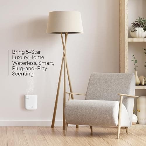 Frave Air Lux Diffuser, Plug-in Waterless Diffuser for Essential Oil, Smart Bluetooth App Control, Covers Up to 500 sqft 60ml Capacity, Home Office Hotel Scent Diffuser, Cold Air Technology, White thumbnail 6