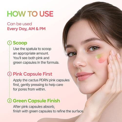 Dr.Melaxin Cactox Pore Dual Capsule Cream – Pore Minimizing Hydrating Face Cream with Cactus Extract, PDRN & Vegan Collagen for Firmness & Skin Repair thumbnail 8